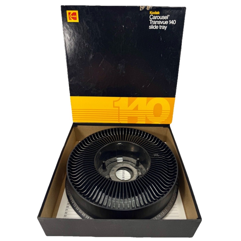 Kodak Transvue 140 Slide Tray Carousel EUC‎